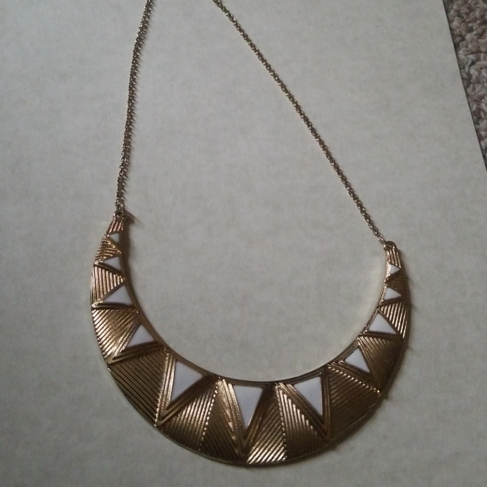 Goldtone with White enamel insets
